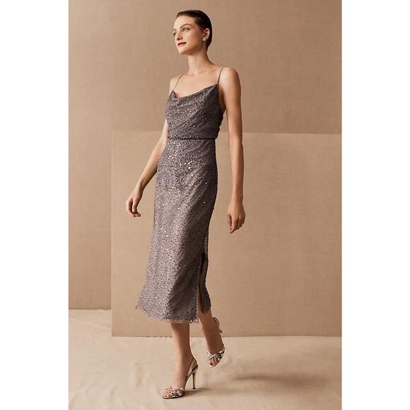 Anthropologie Dresses & Skirts - nwt by ANTHROPOLOGIE BHLDN FOREVER THAT GIRL sz 12 Dunne Midi Dress in lavender